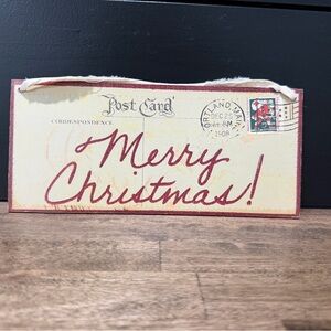 Vintage Merry Christmas Sign